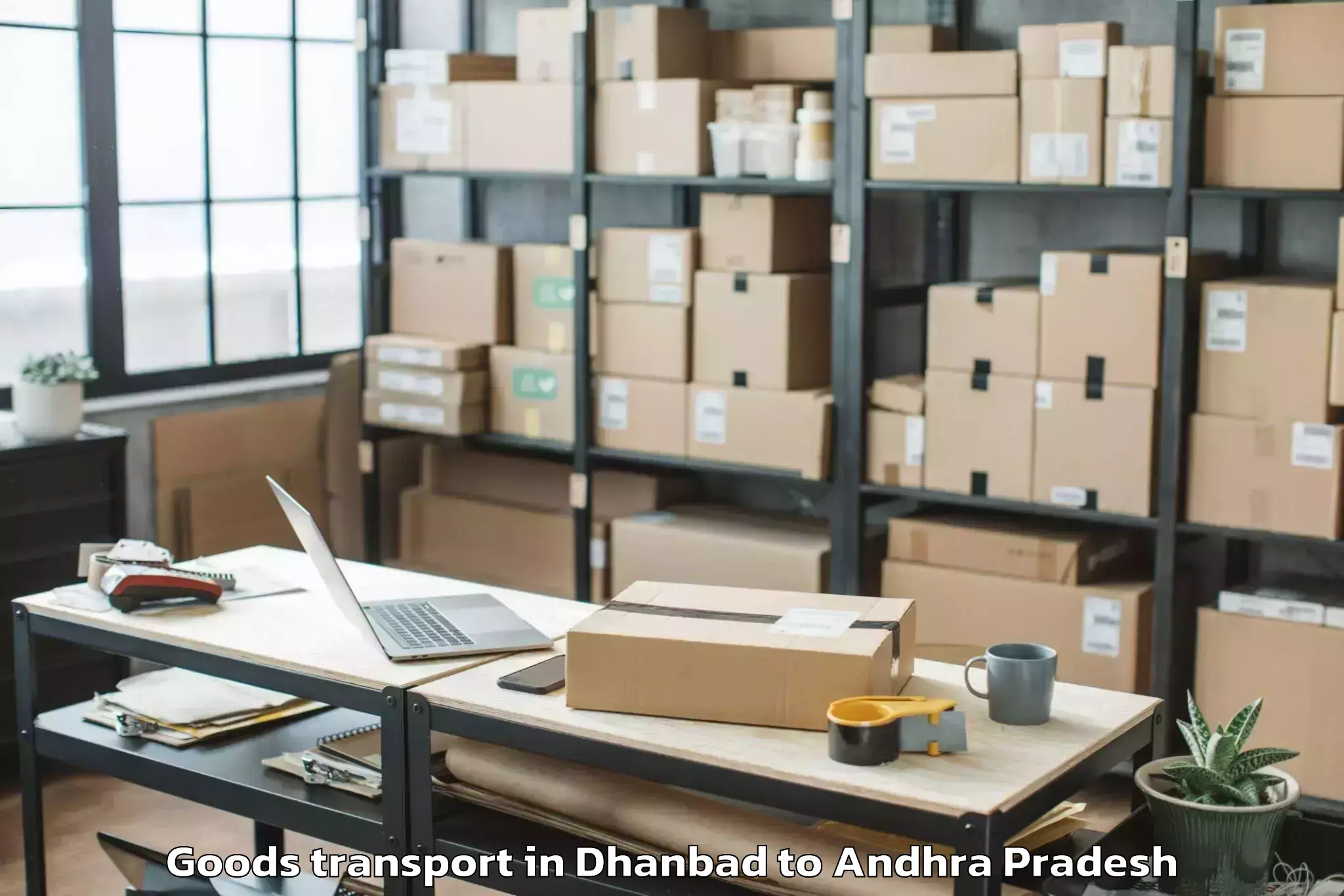 Discover Dhanbad to Rompicherla Goods Transport